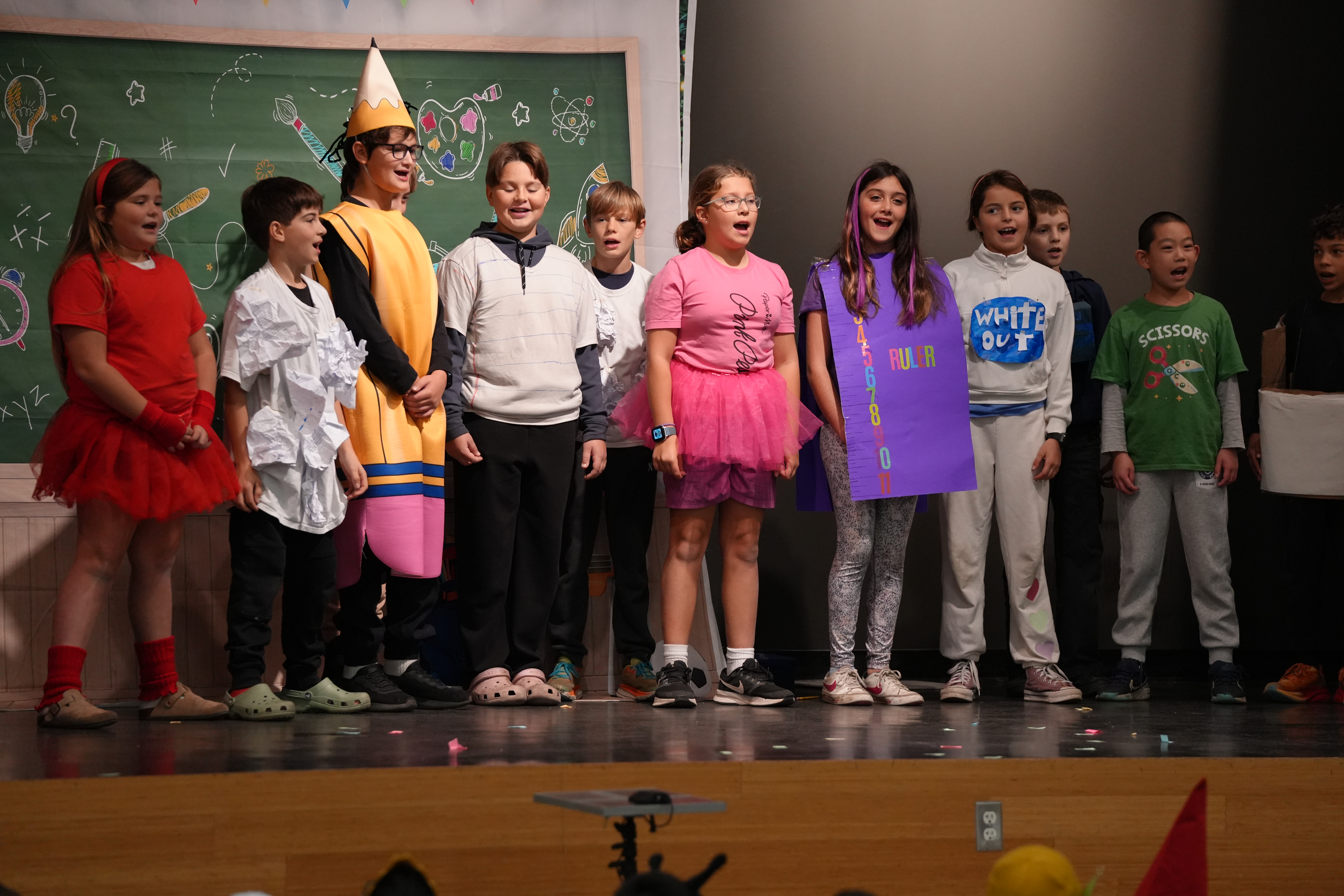 Children participating in school opera programs